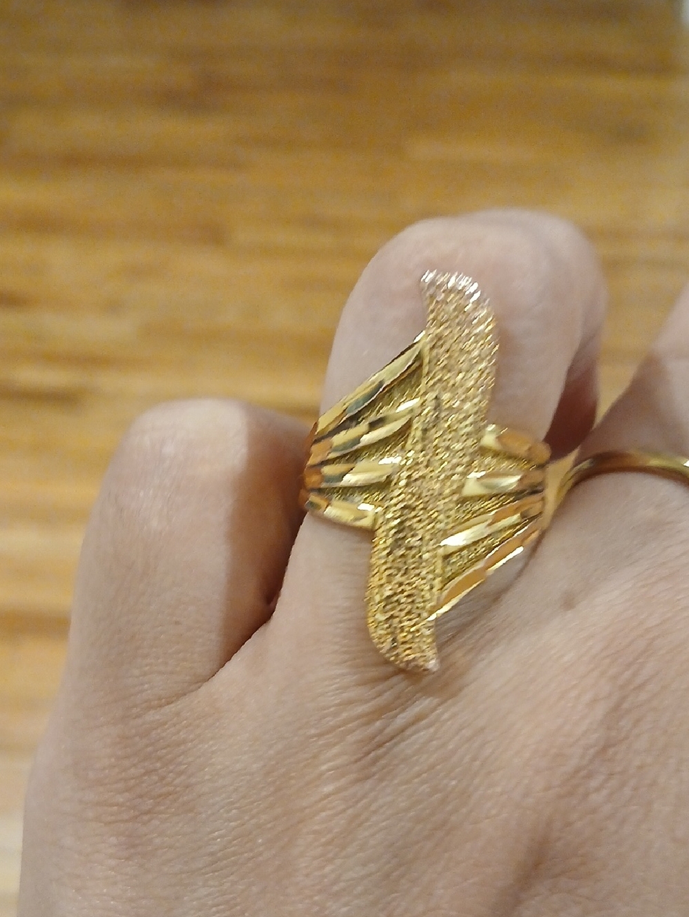 DUBAI Gold-Tone Textured Statement Ring - Women's Jewelry Dubai Jewerly